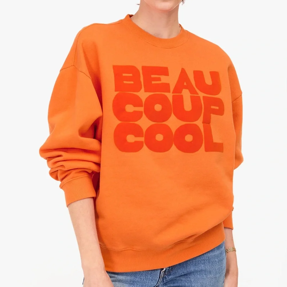 Clare V Oversized Sweatshirt BeauCoup Cool - Picture 1 of 5